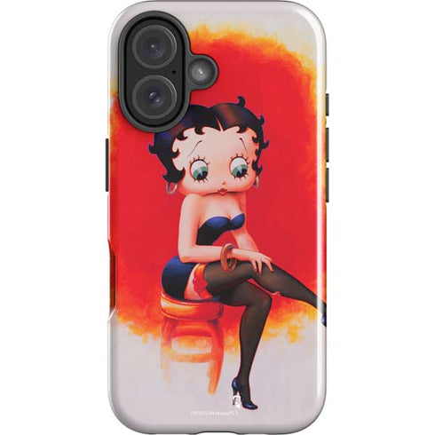 Betty Boop Stockings iPhone 16 Plus Impact Case